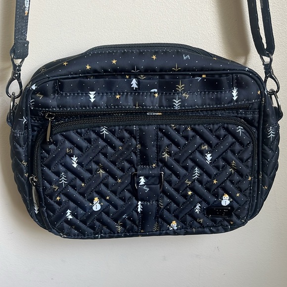 Lug Carousel XL Crossbody Bag Snowman Trees - Picture 4 of 12